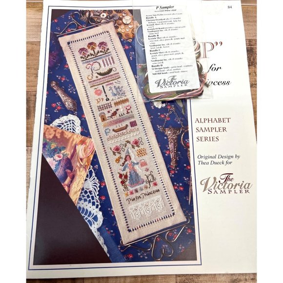 "P" Is For Princess Cross Stitch Kit By The Victoria Sampler Alphabet Series - Picture 2 of 5